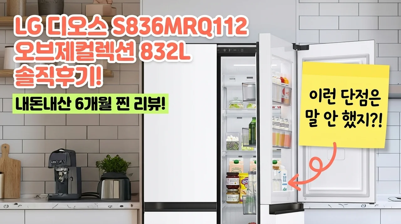 LG 디오스 S836MRQ112 오브제컬렉션 832L 냉장고 솔직후기