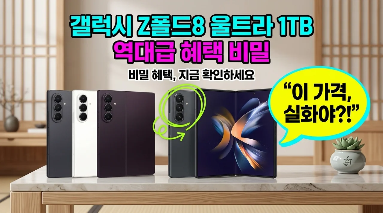 갤럭시 Z폴드8 울트라 1TB 자급제 SM-F976N 역대급 혜택 비밀