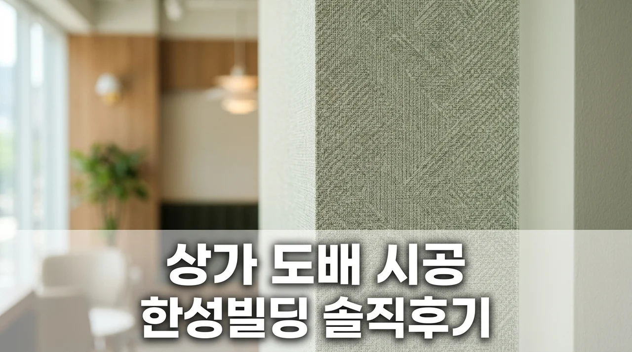 조암로 33 한성빌딩 상가 인테리어 리모델링 도배 시공 솔직후기