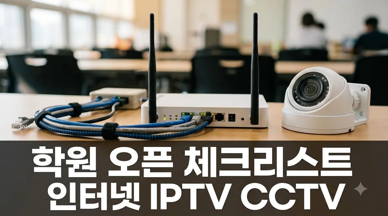 학원 오픈 전 인터넷·IPTV·CCTV 설치 체크리스트 3개월 실사용 후기