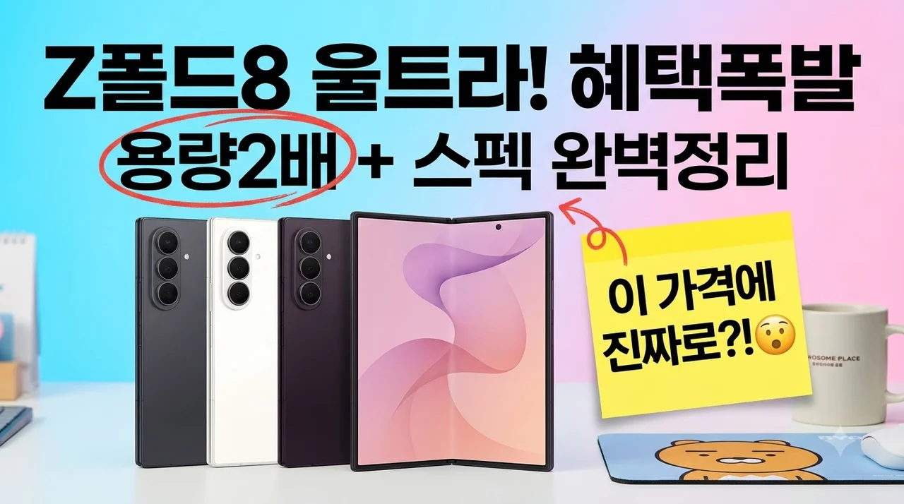 갤럭시 Z폴드8 울트라 사전구매 더블업 혜택과 스펙 정리