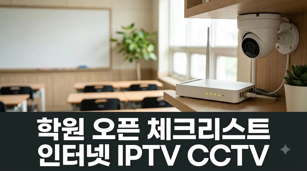 학원 오픈 전 인터넷·IPTV·CCTV 설치 체크리스트 직접 해보고 정리한 솔직후기