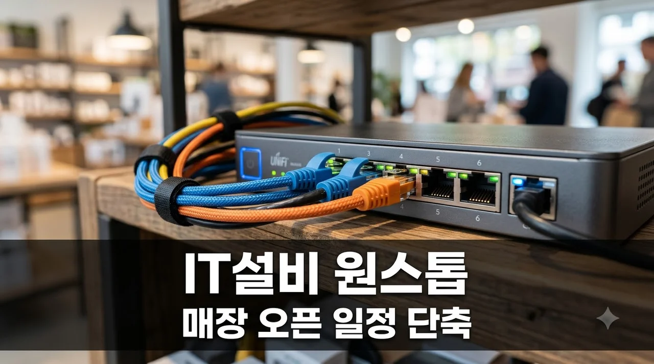 매장 오픈 일정 늦추는 IT설비 문제 원스톱 구축 해결 후기