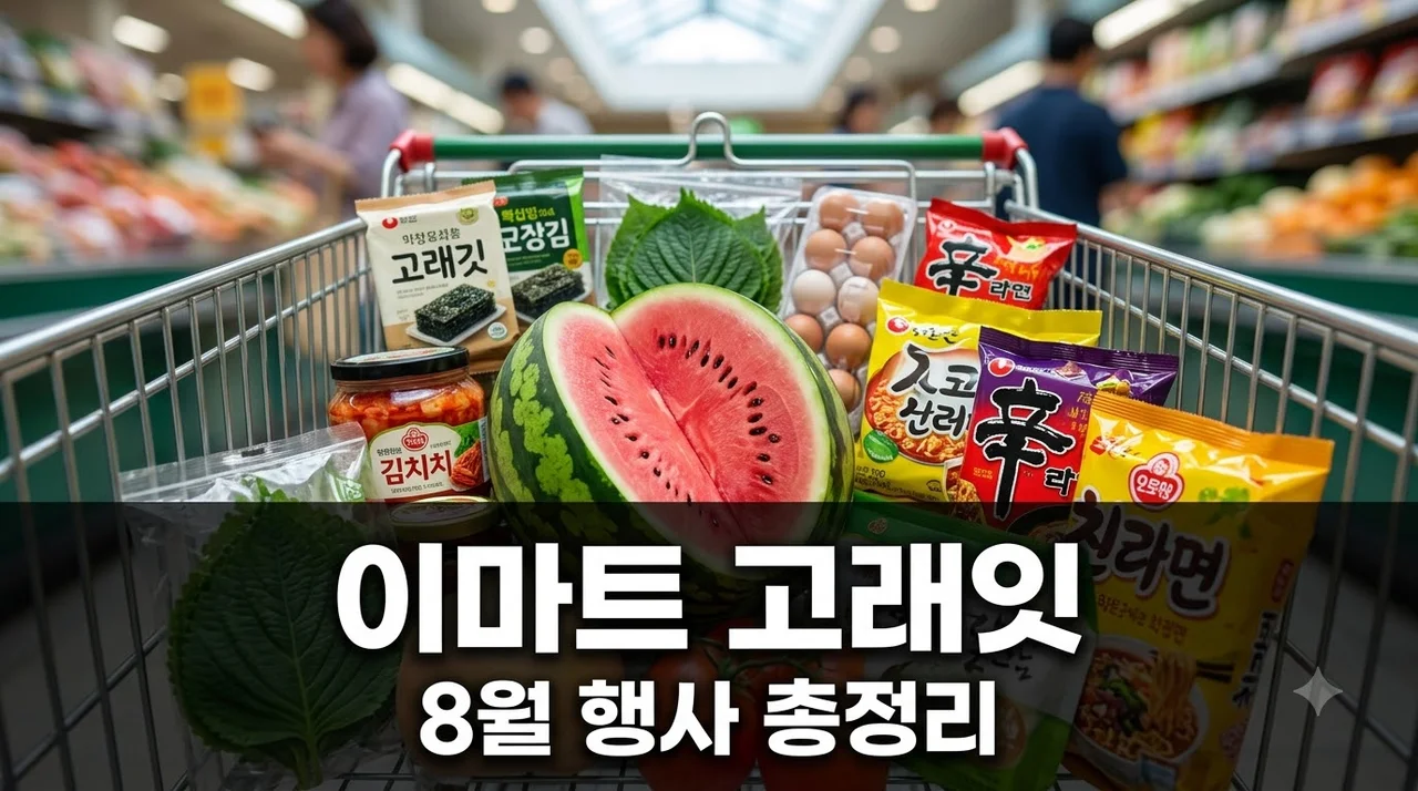 이마트 고래잇 8월 페스타 기간 연장과 반값 할인 품목 완벽 정리