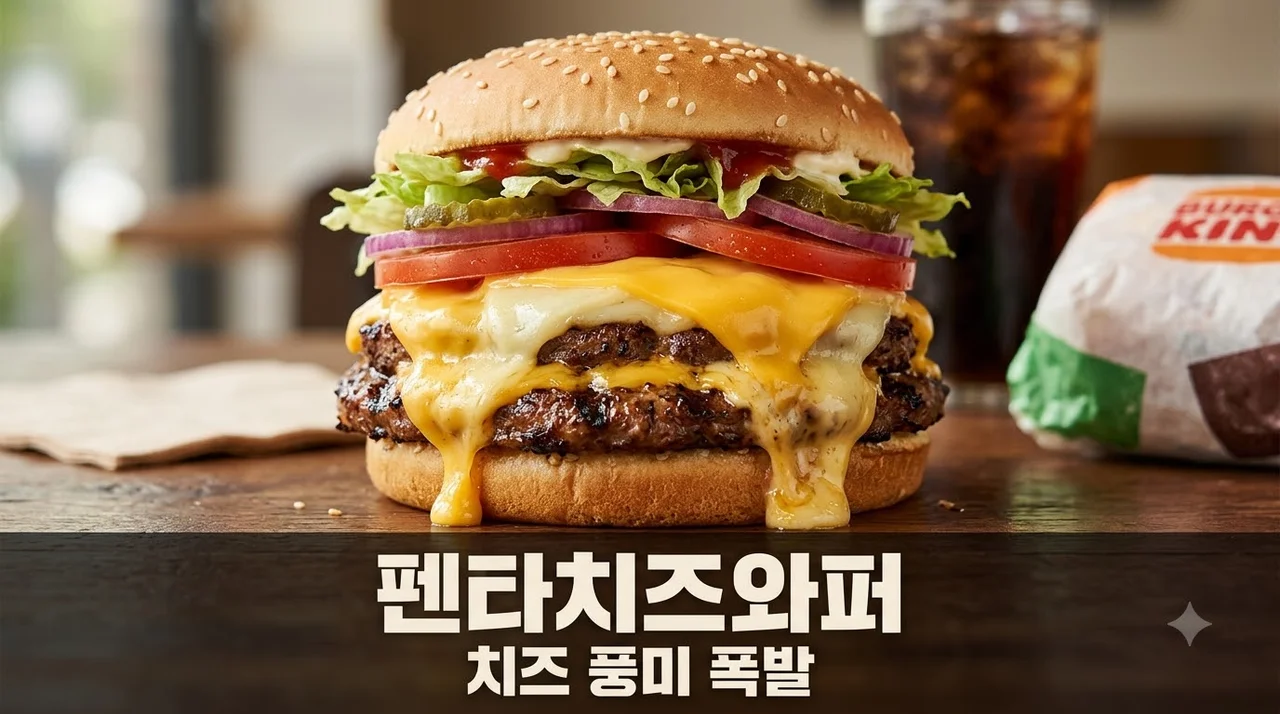 펜타치즈와퍼 버거킹 재출시 가격 칼로리 콰트로치즈와퍼 비교 총정리