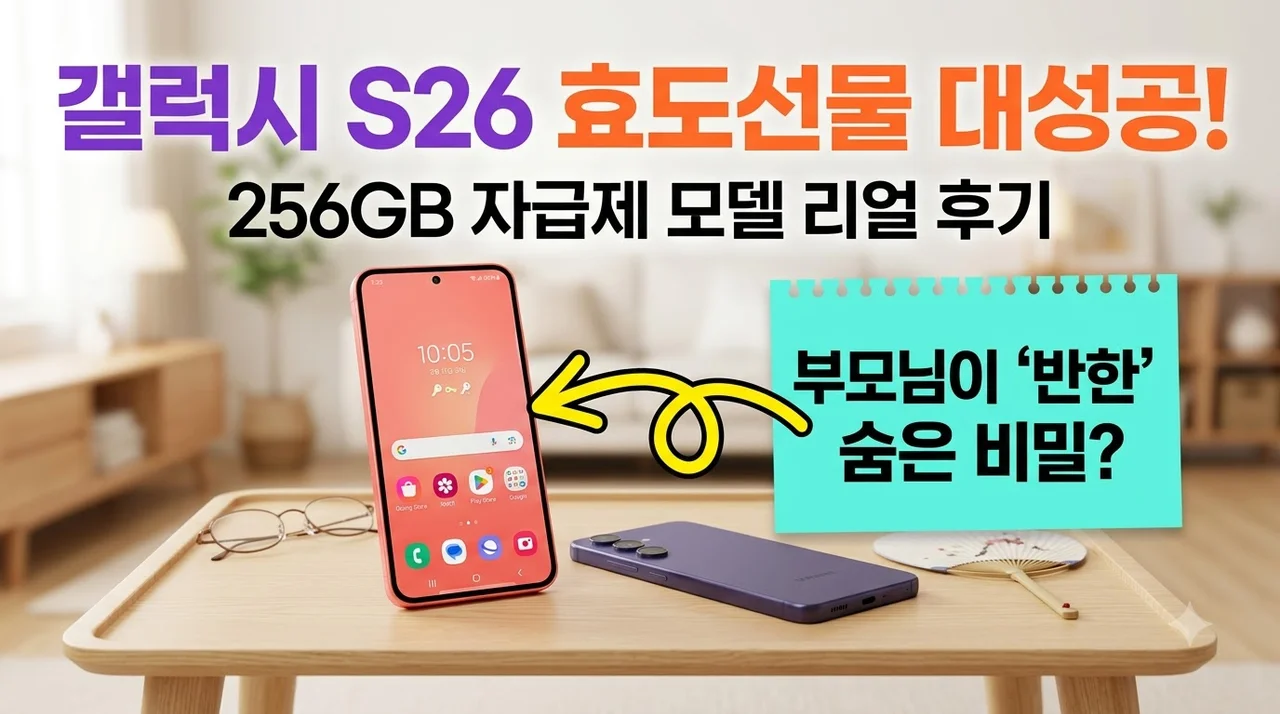 갤럭시 S26 256GB 자급제 SM-S942N 후기! 부모님 효도 선물로 대성공한 이유