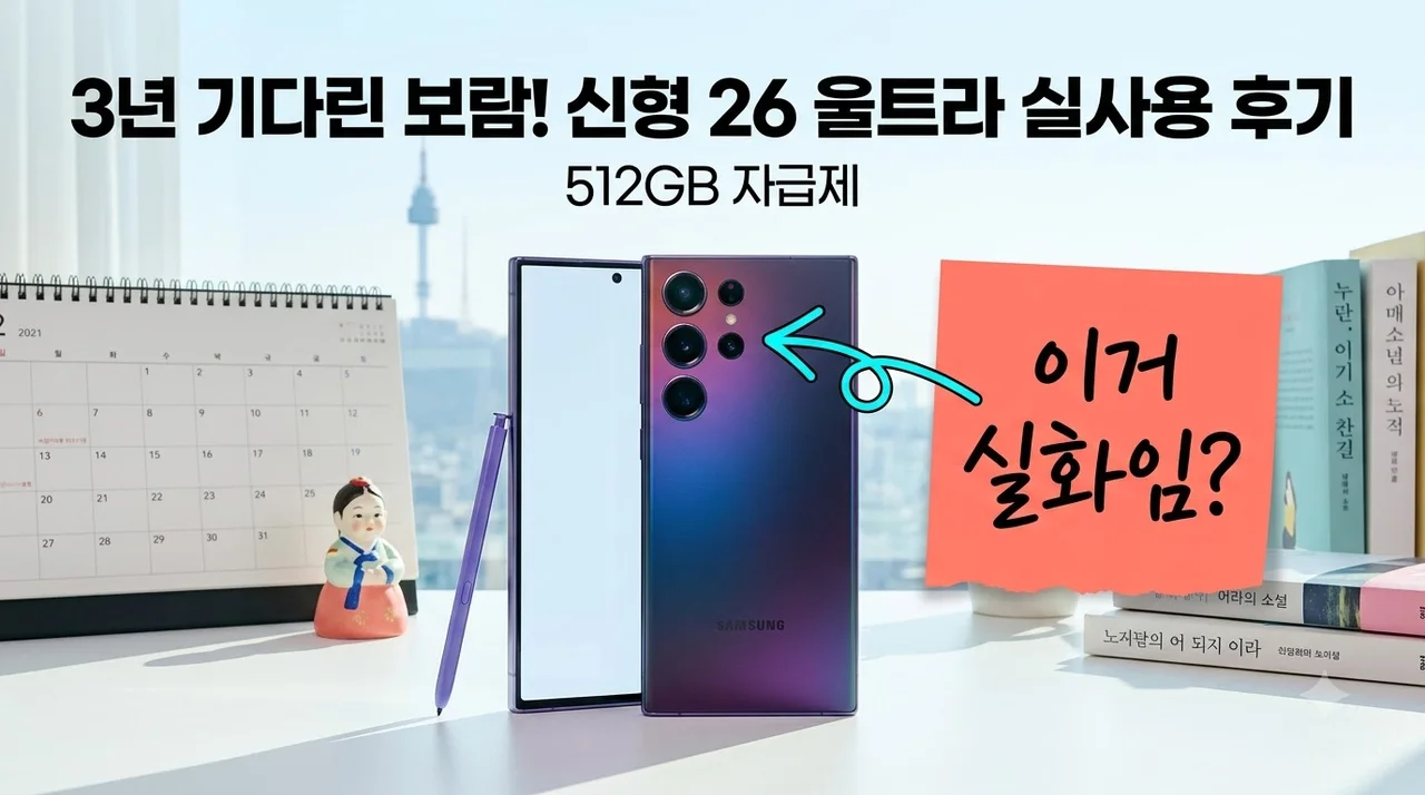 갤럭시 S26 울트라 512GB 자급제 SM-S948N, 3년 기다린 보람 있네요! 실사용 후기