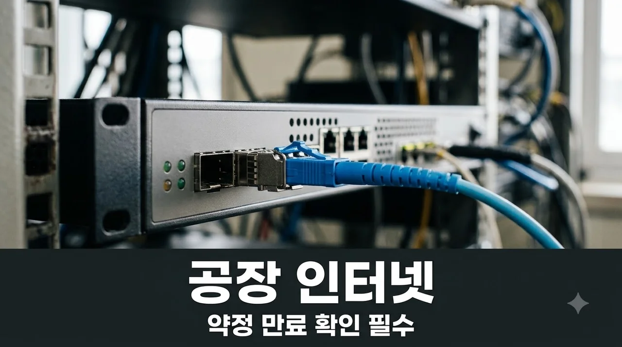 공장 인터넷 약정 끝났는데 계속 사용 중이라면? 혜택 확인하세요
