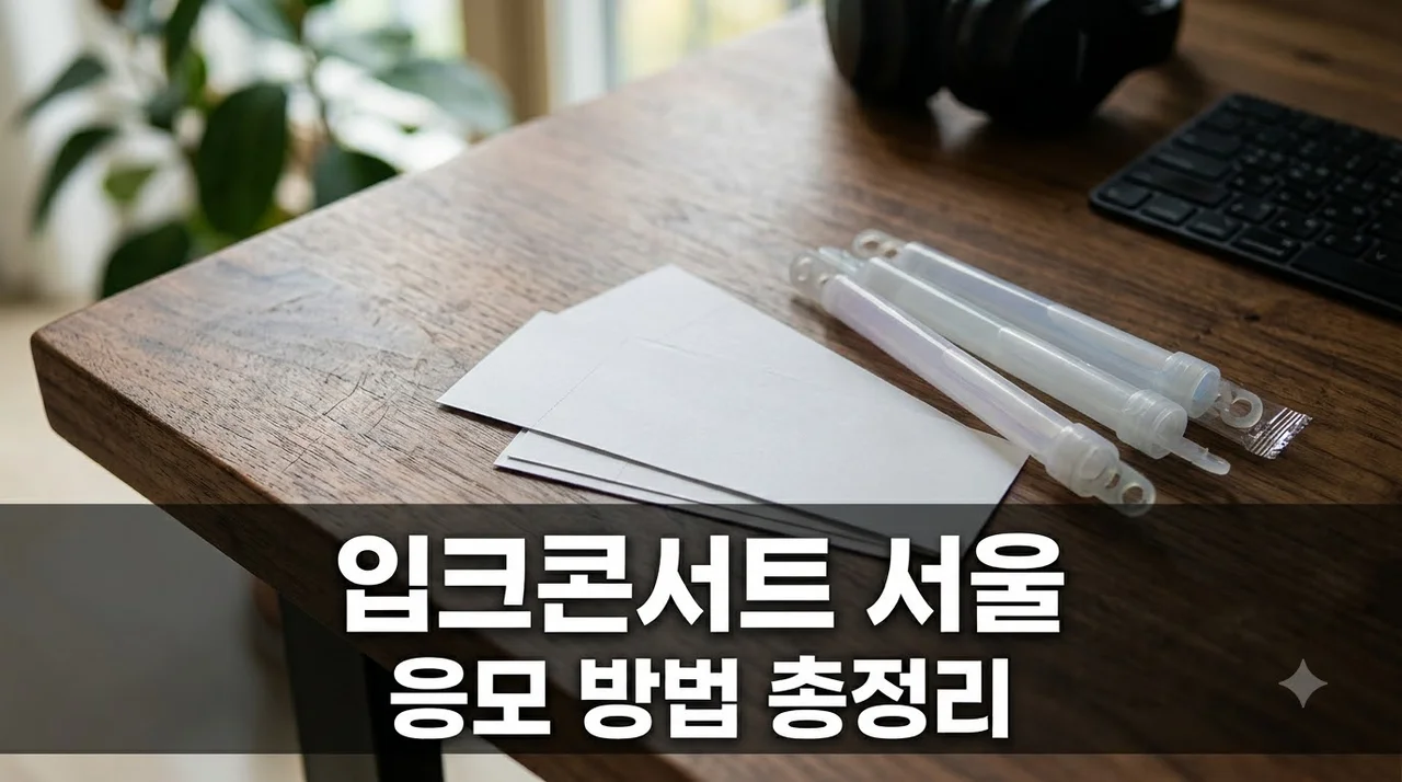 2026 입크콘서트 서울 응모 방법과 당첨 팁 총정리 (성시경·로이킴 라인업)
