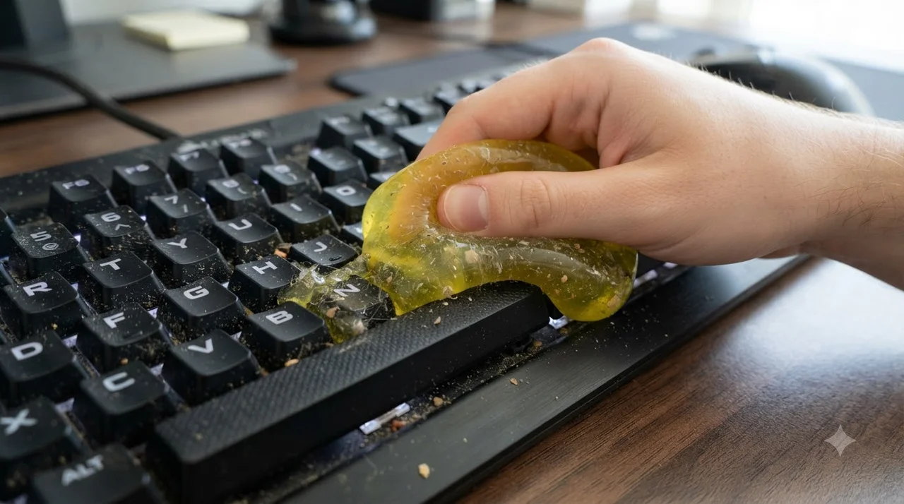반칙템 1호: 손 안 닿는 틈새 먼지 싹 쓸어담는 젤 클리너