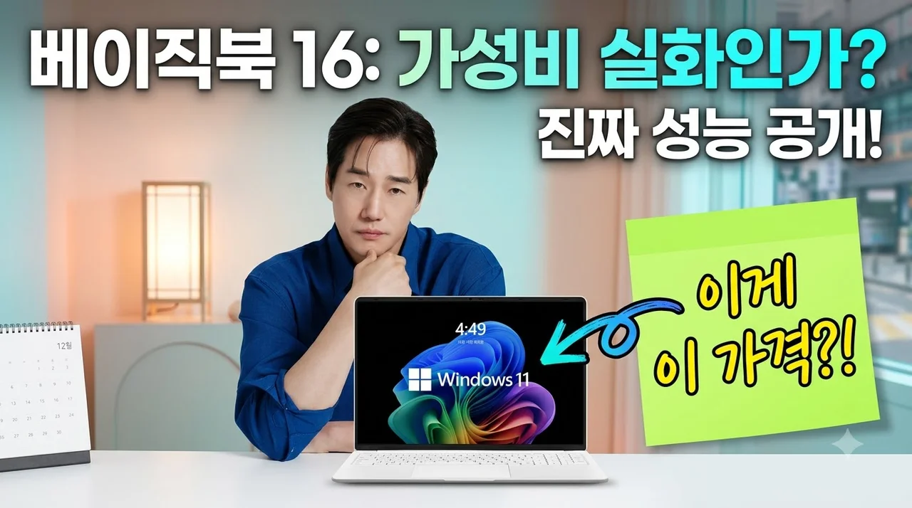 베이직스 베이직북 16인치 노트북 16GB 512GB 가성비 솔직후기