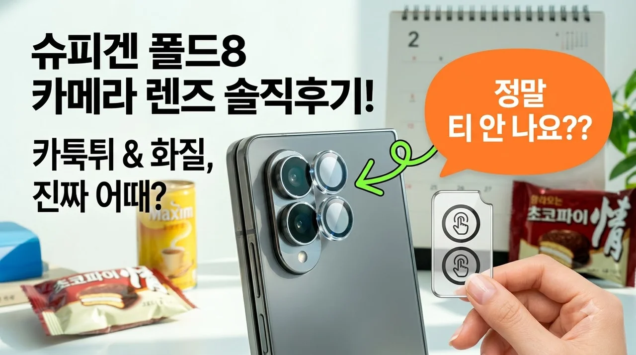 슈피겐 갤럭시Z 폴드8 카메라 렌즈 강화유리 필름 카툭튀 솔직후기