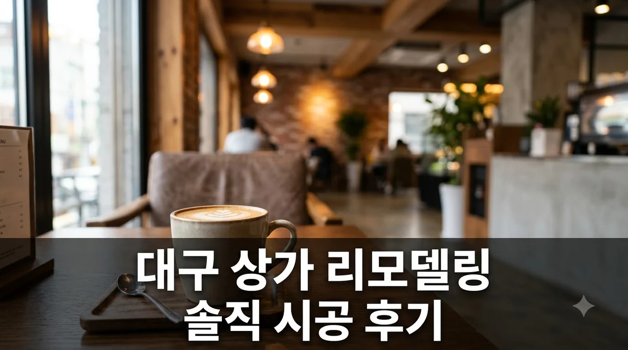 대구 상가건물 인테리어 리모델링 추천업체 솔직후기 및 비용 팁