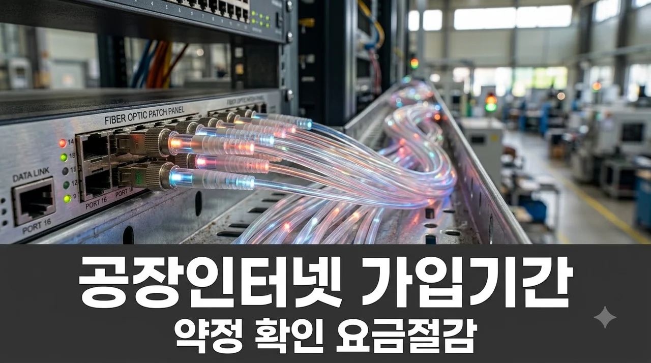 공장 인터넷 가입기간 확인만 해도 비용 절감! 약정 꿀팁 총정리
