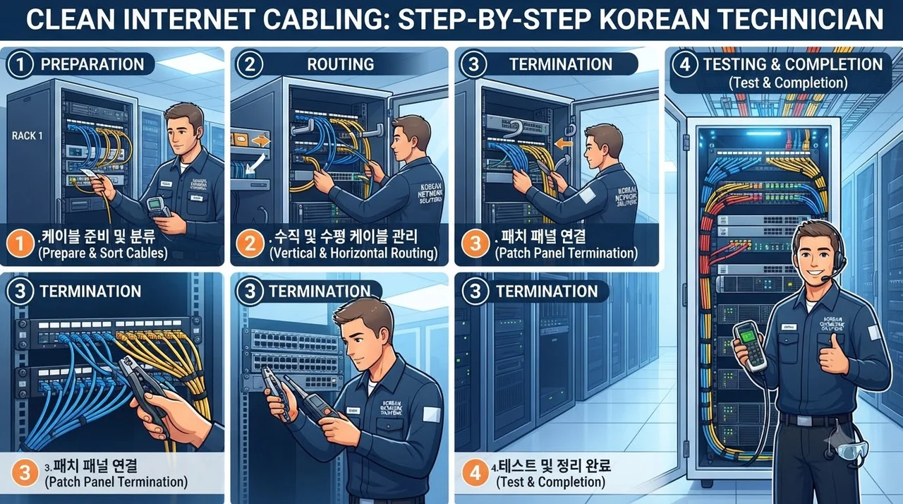 공장 인터넷 변경 및 네트워크 점검 4단계 절차