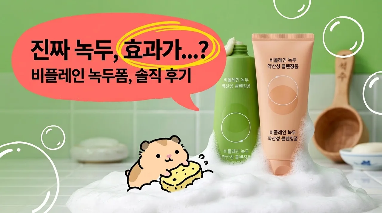 beplain 비플레인 녹두 약산성 클렌징폼 1+1 내돈내산 솔직 후기