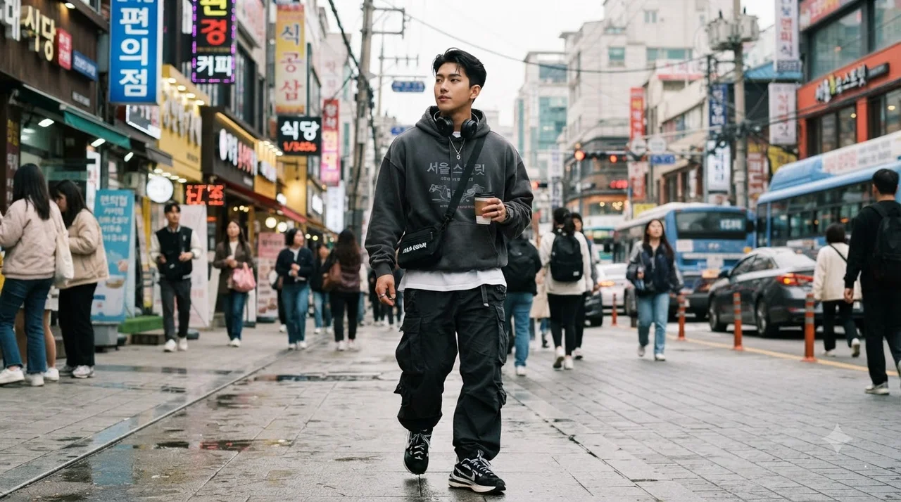 무대 밖 리허설 룩과 데일리 룩 비교