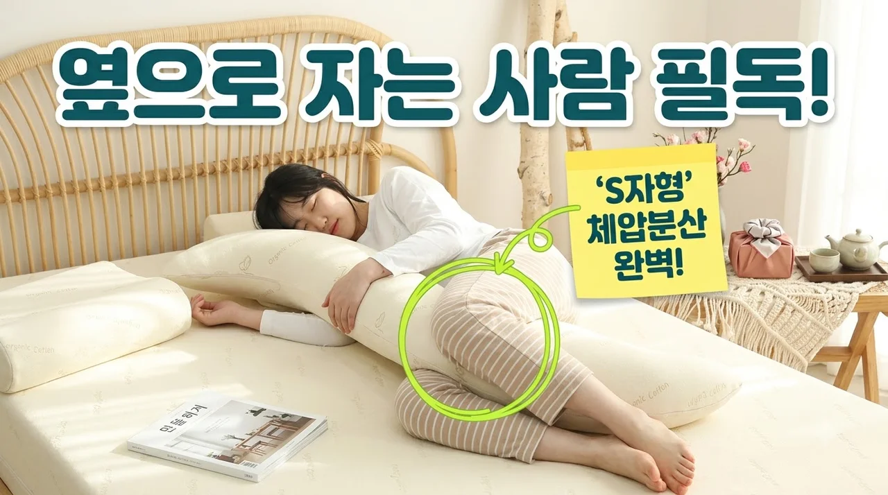 슬립앤슬립 리얼오가닉 바디베개 옆으로 자는 사람 필독! S자형 체압분산 후기