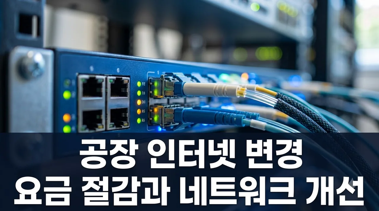 공장 인터넷 변경가입 요금 절감 및 네트워크 환경 개선 총정리