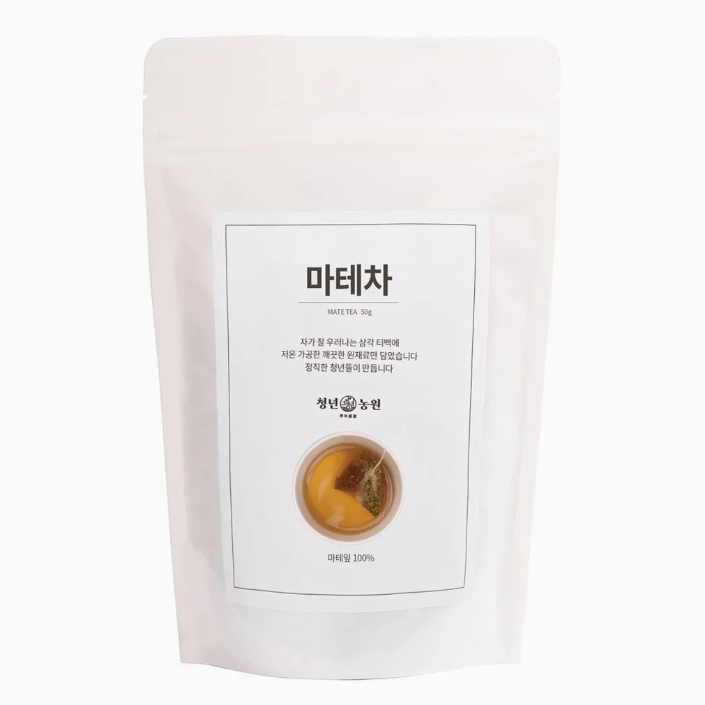 [청년농원] 마테차 태양의 마테 효능 무카페인 생분해 마테 티백 [원산지:상세설명에 표시] 상세 이미지 2