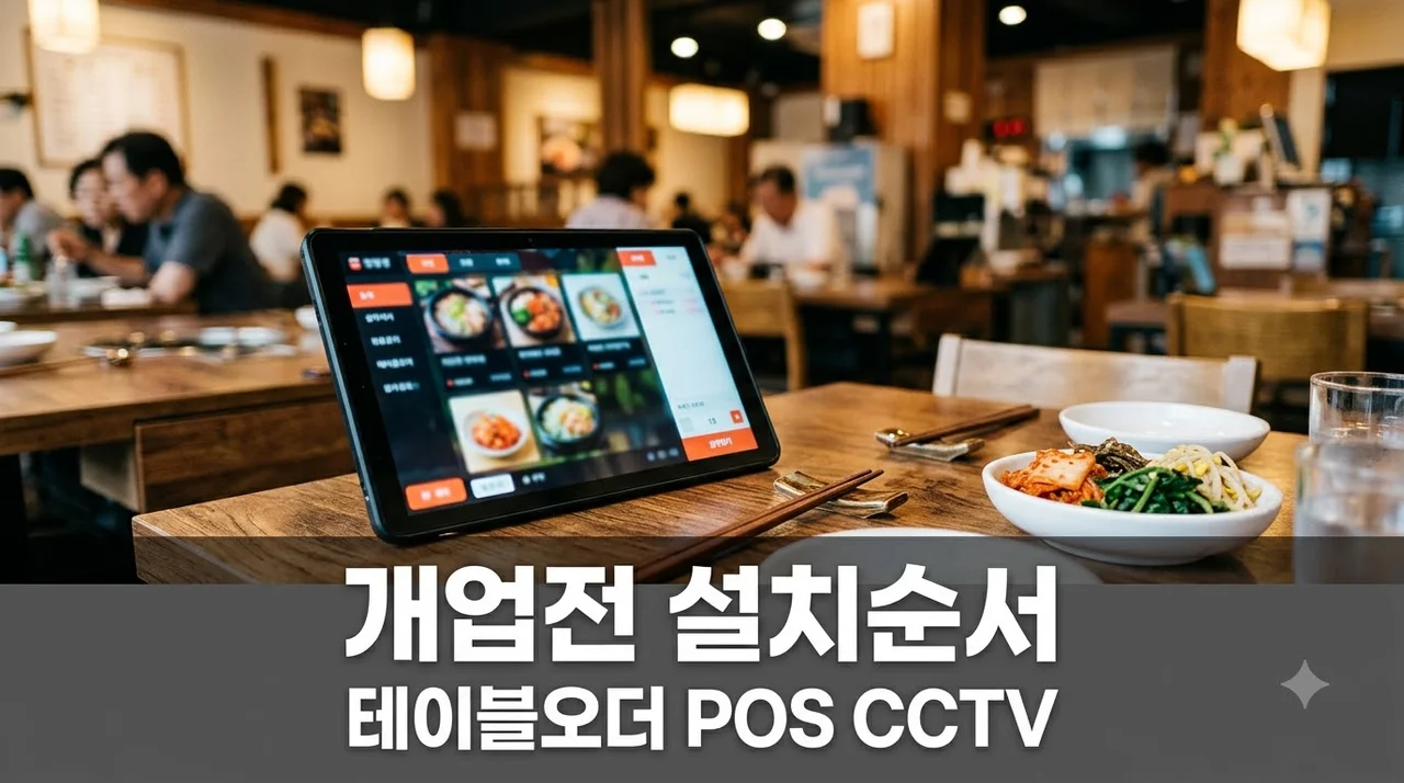 식당 개업 전 테이블오더 POS CCTV 설치 순서 총정리