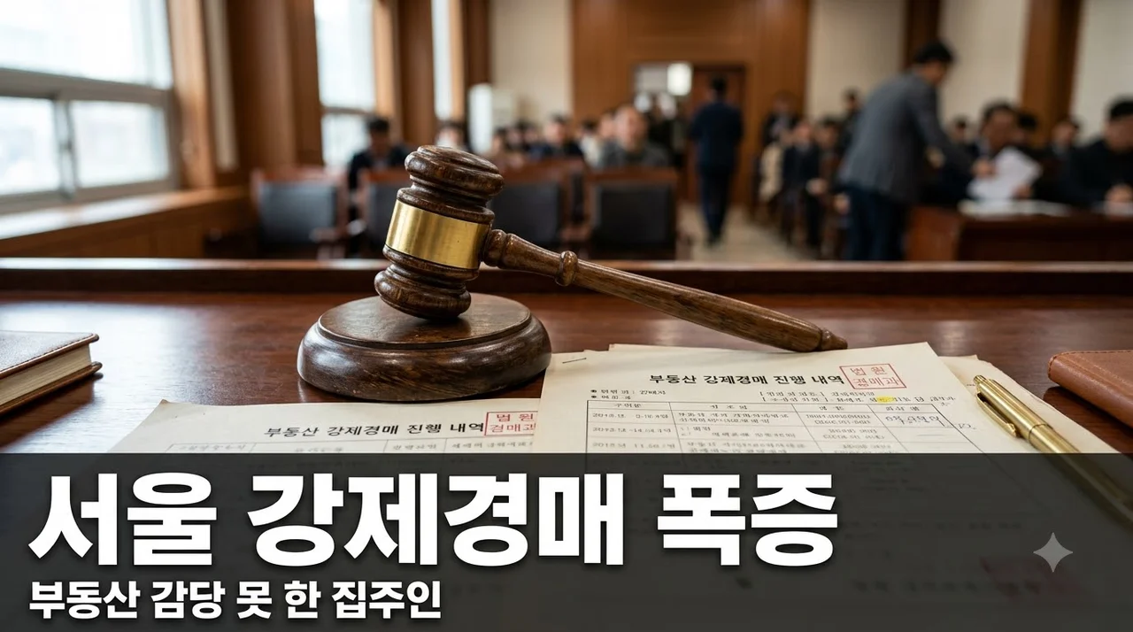 강제경매 44% 폭증! 서울 부동산 감당 못 한 집주인 실태 총정리