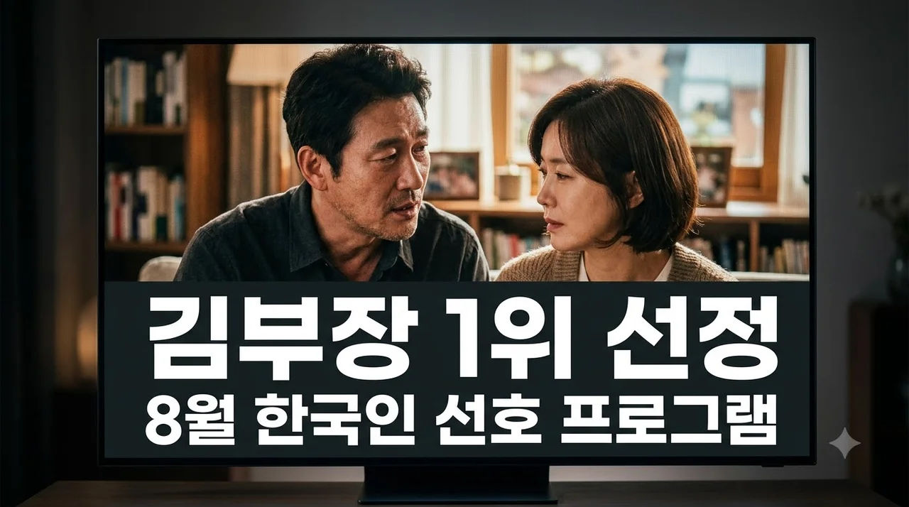 김부장 8월 한국인이 좋아하는 프로그램 1위 등극 이유와 분석