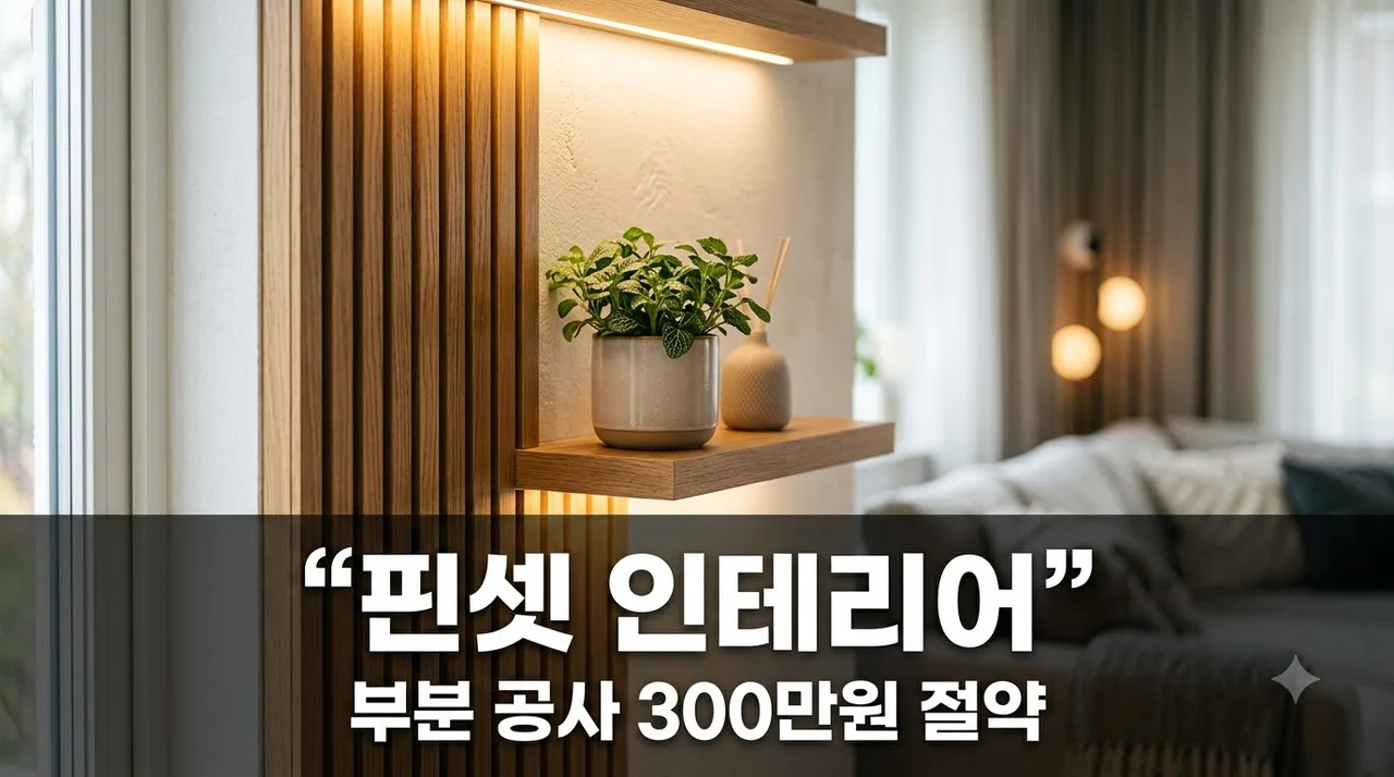 핀셋 인테리어 비용 절감 팁! 전체 공사 대신 300만원 아끼는 법