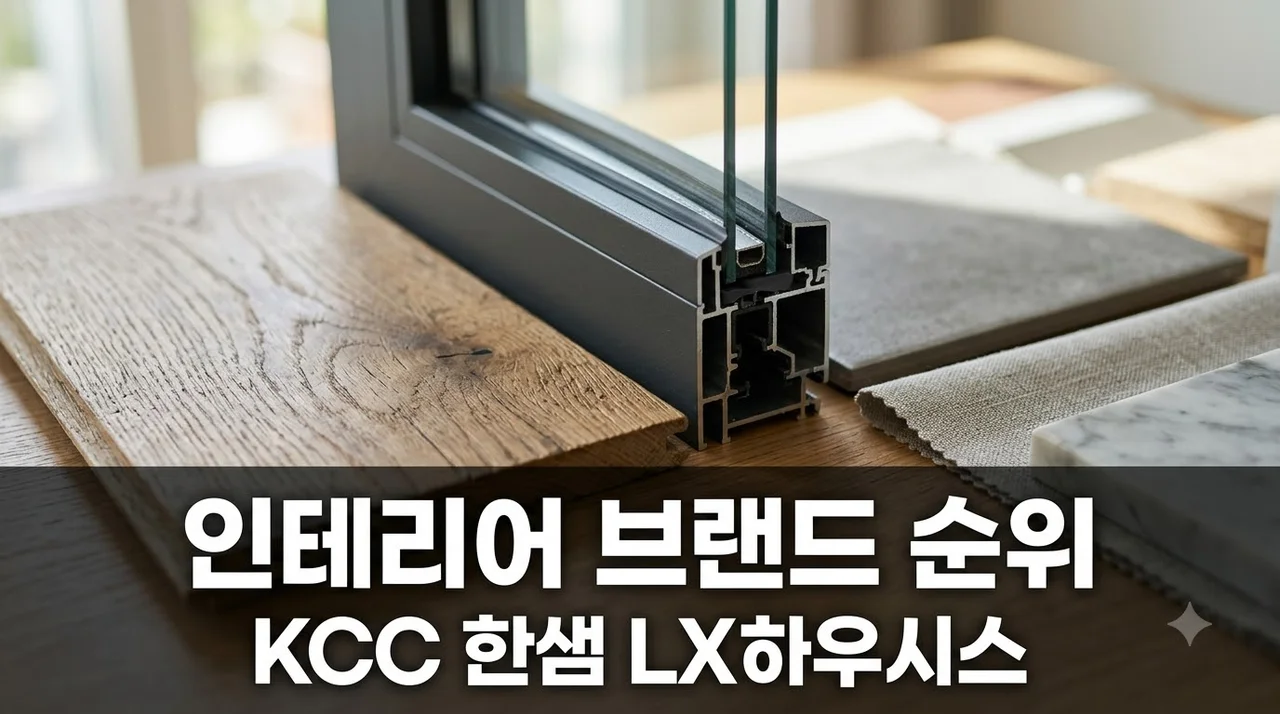 2026년 8월 인테리어 브랜드 순위.. KCC·한샘·LX하우시스 뜻밖의 결과는?