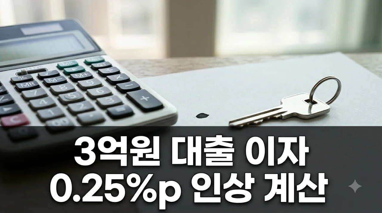 기준금리 0.25%p 또 올라? 3억원 대출 월이자 직접 계산해보고 깜짝 놀란 이유..