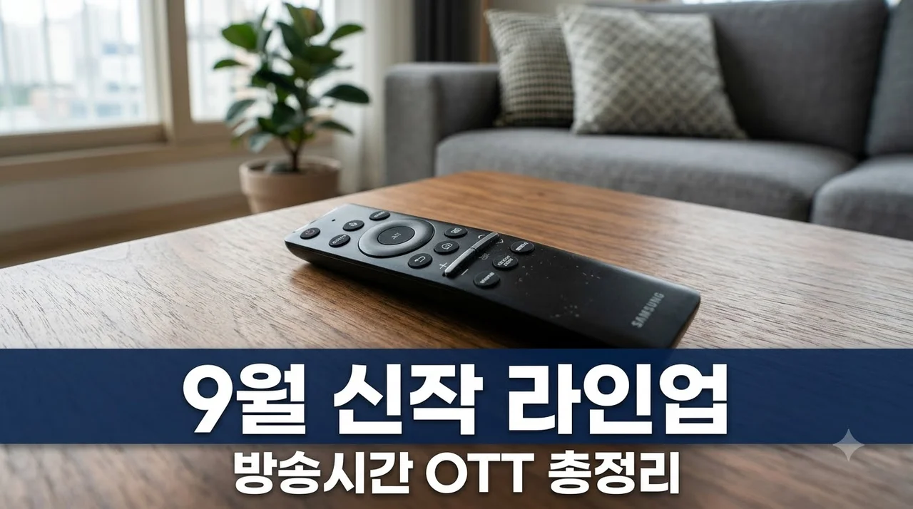 9월 신작 드라마 편성표 보다가 깜짝 놀란 이유.. 첫방송 라인업 실화?