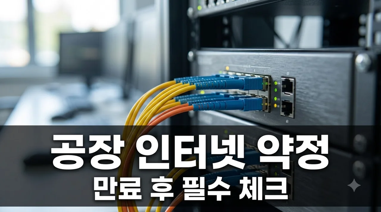 공장 인터넷 3년 약정 만료 후 그냥 두면 손해? 반드시 확인해야 할 3가지..