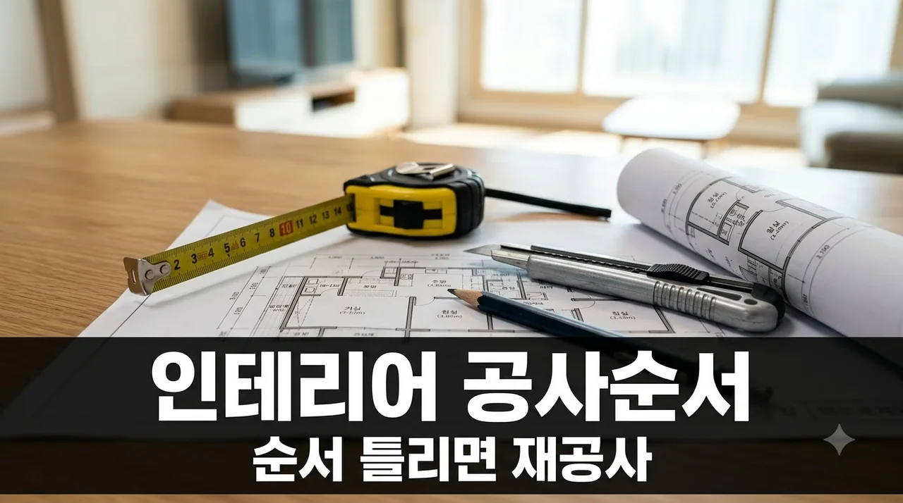 인테리어 공사순서 잘못 잡으면 재공사? 실패 없는 올바른 공정 순서