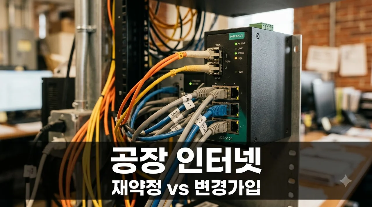 공장 인터넷 약정 만료 후 재약정 vs 변경가입.. 지원금 200만원 차이 나는 이유