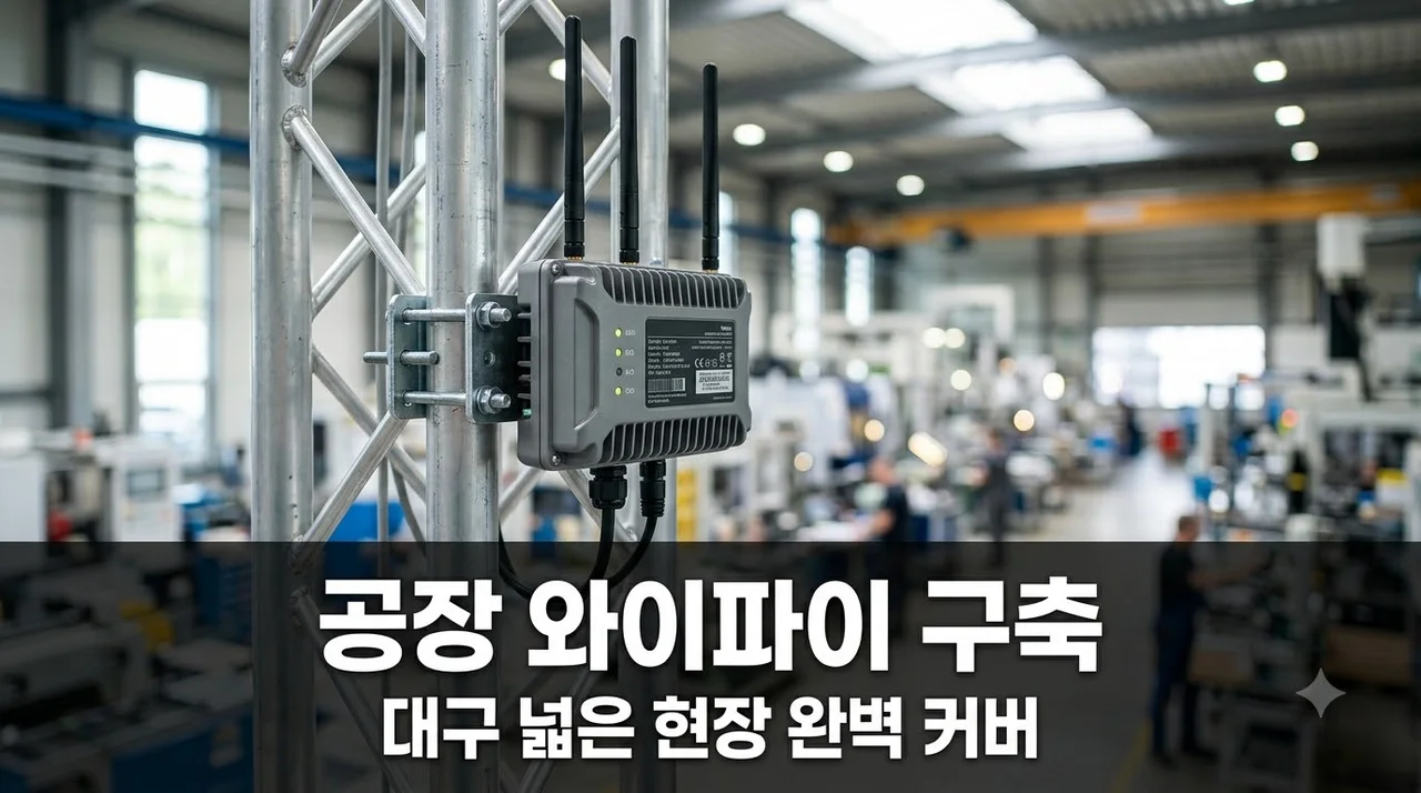 대구 공장 와이파이 구축.. 1,000평 넓은 현장도 안 끊기는 비밀?
