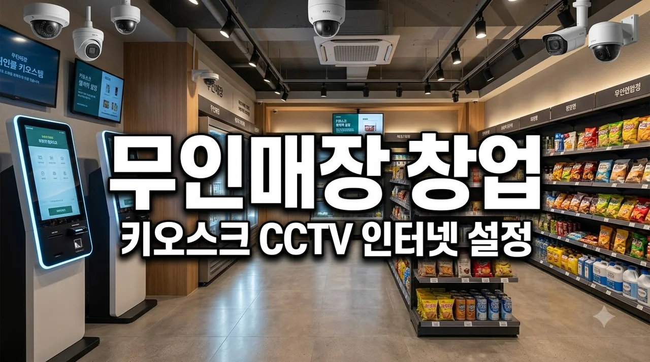 무인매장 창업 키오스크·CCTV·인터넷 구성 완벽 가이드