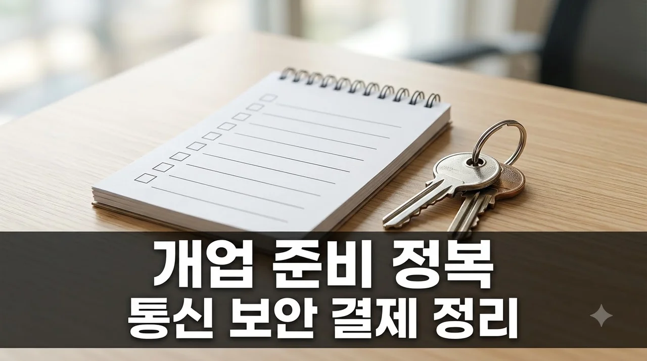 개업 준비가 복잡한 이유, 통신·보안·결제 원스톱 정리법