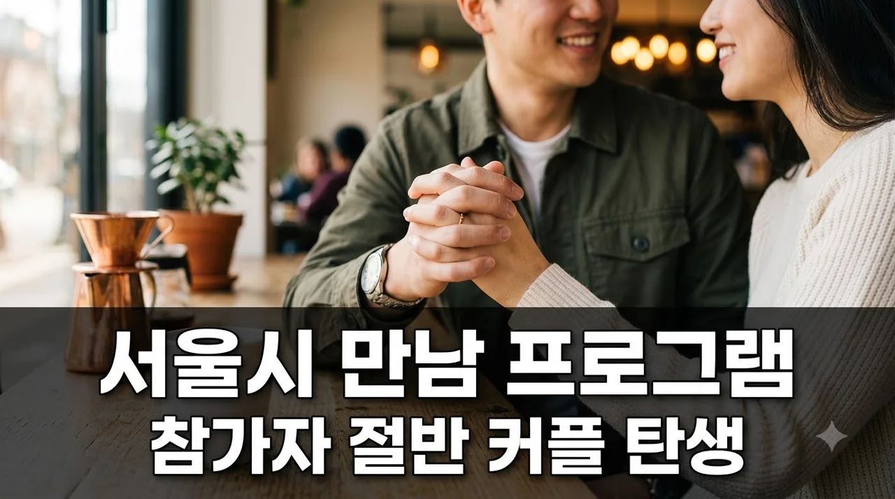 "참가자 절반이 커플 됐다".. 서울시 미혼 남녀 만남 프로그램 신청 자격과 혜택 총정리