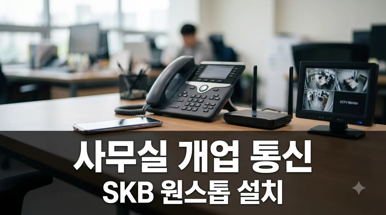 사무실 개업 SKB 인터넷 전화 CCTV IPTV 원스톱 설치 총정리