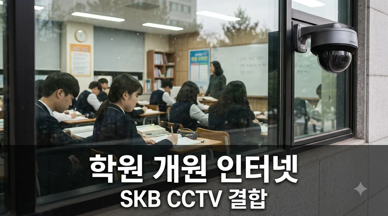 학원 개원 SKB 인터넷 SK쉴더스 CCTV 결합 설치 방법 및 팁