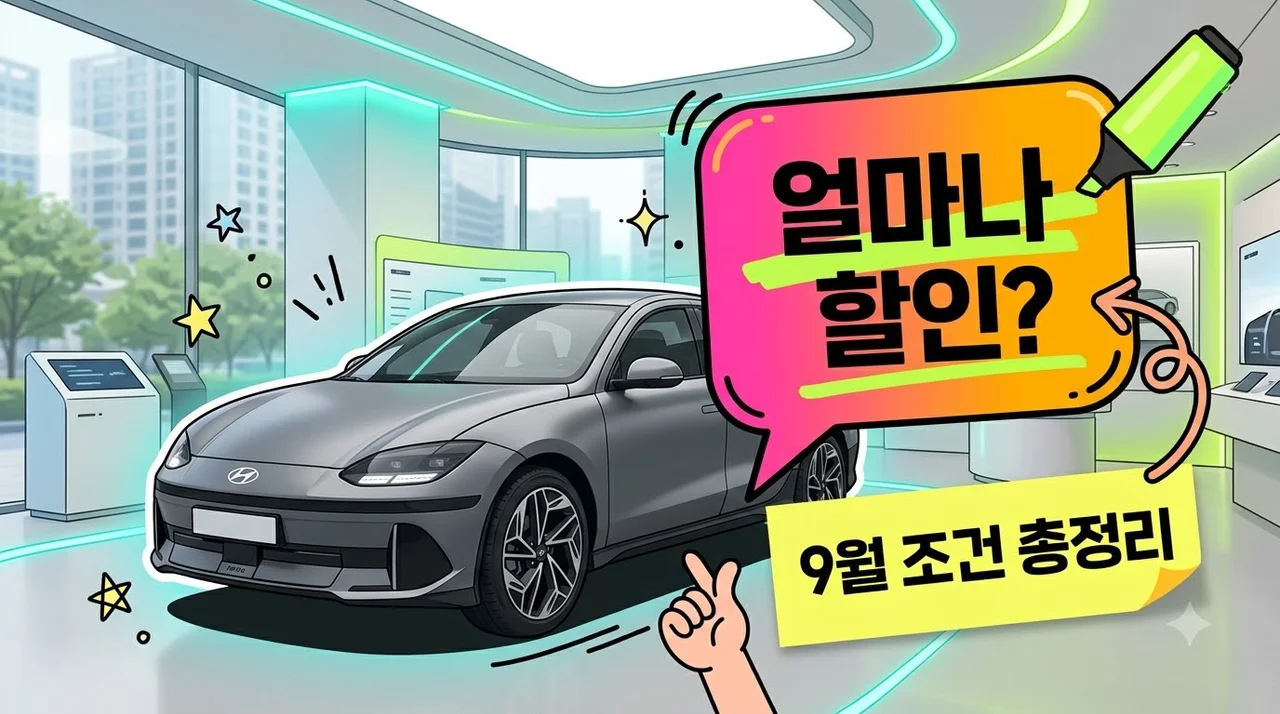 현대차 9월 할인 조건 확정.. 아이오닉6 사기 전 안 보면 손해 보는 계산법