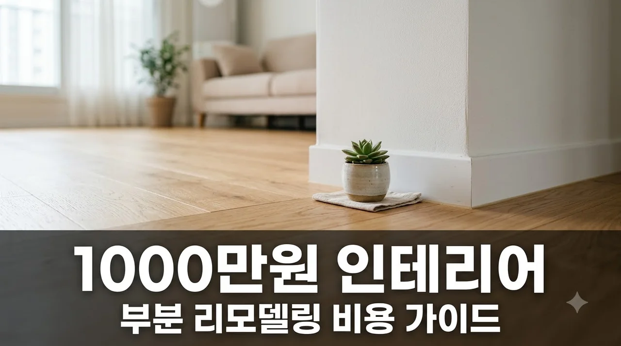 "1000만원 인테리어" 욕실 교체와 도배 마루까지? 부분 리모델링 비용 총정리..