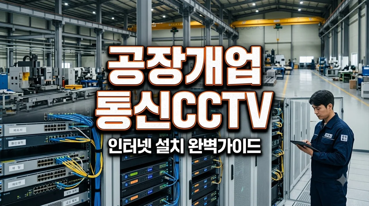 공장 개업 인터넷가입 CCTV 설치 한 번에 해결하는 방법 2026