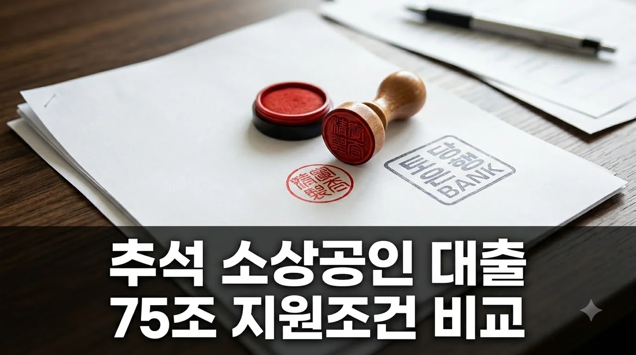 추석 소상공인 대출 75조 풀린다는데.. 은행별 신청 조건 뜻밖의 차이는?