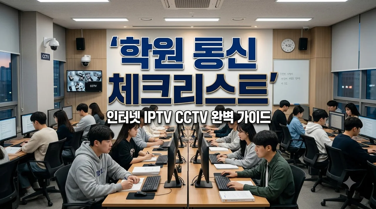 학원 개원 전 인터넷 IPTV CCTV 설치 체크리스트 2026 총정리