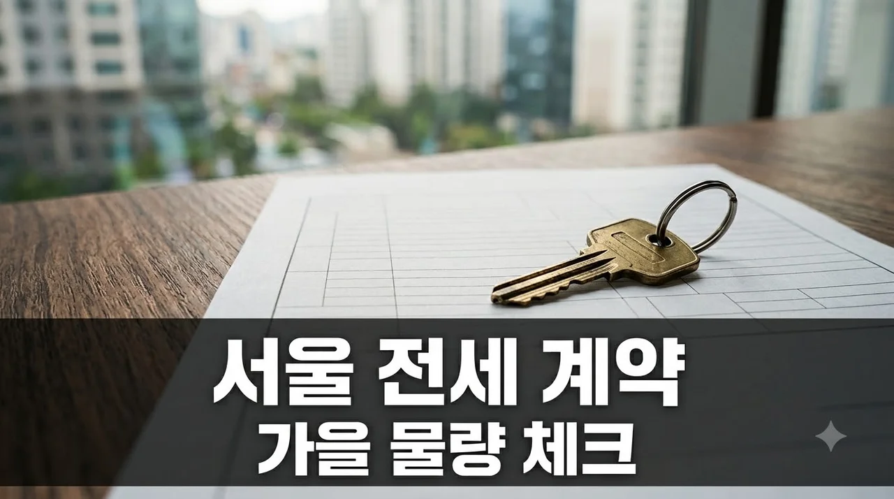 서울 전세 물량 또 줄었다는데.. 가을 계약 전 꼭 알아야 할 3가지