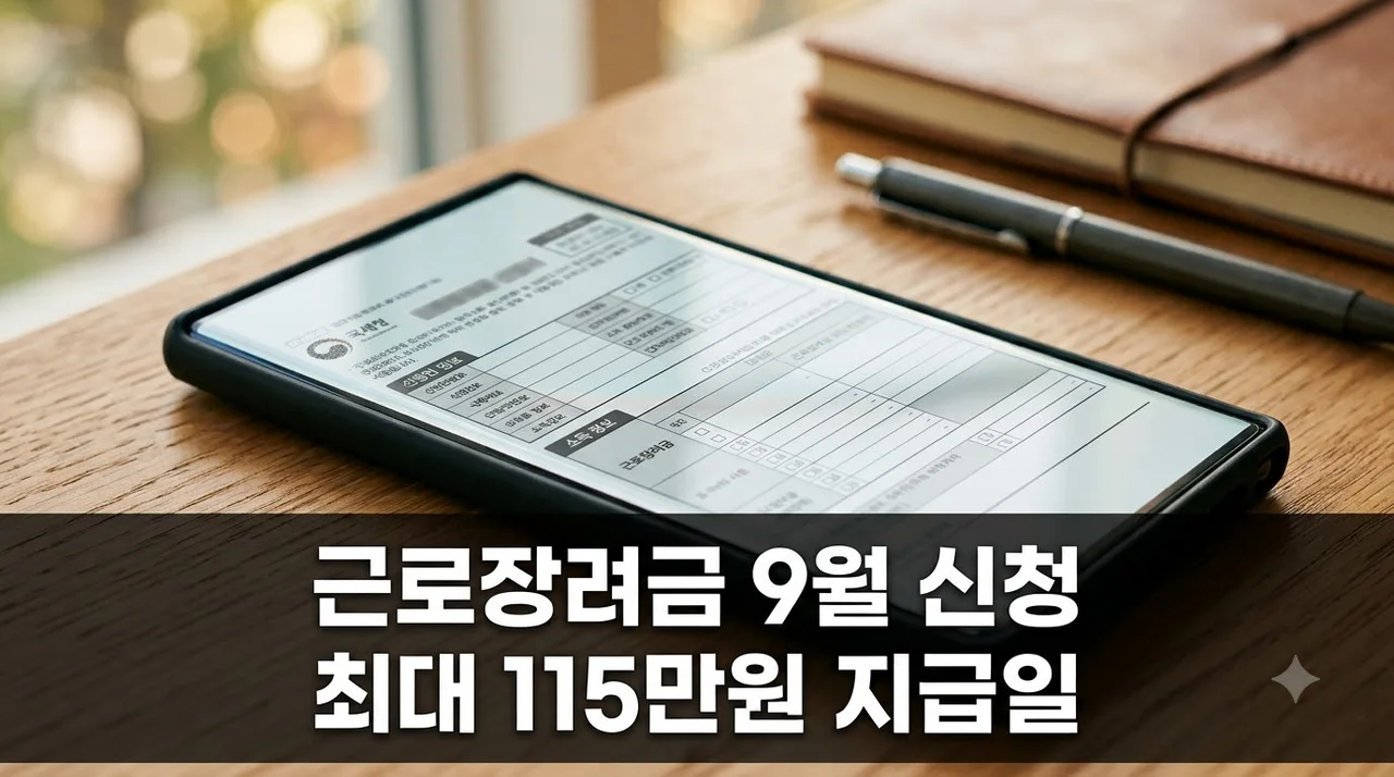 2026 근로장려금 9월 신청 안 하면 115만원 날아간다고?.. 지급일·대상 확인