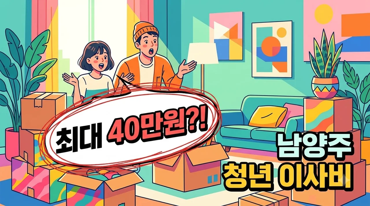 "최대 40만원 준다고?" 남양주시 청년 이사비 지원 조건과 신청법.. 알고 보니 생애 1회?