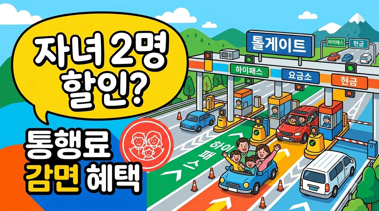 고속도로 다자녀가구 통행료 할인 "자녀 2명도 가능?".. 알고 보니 신청 필수 조건이