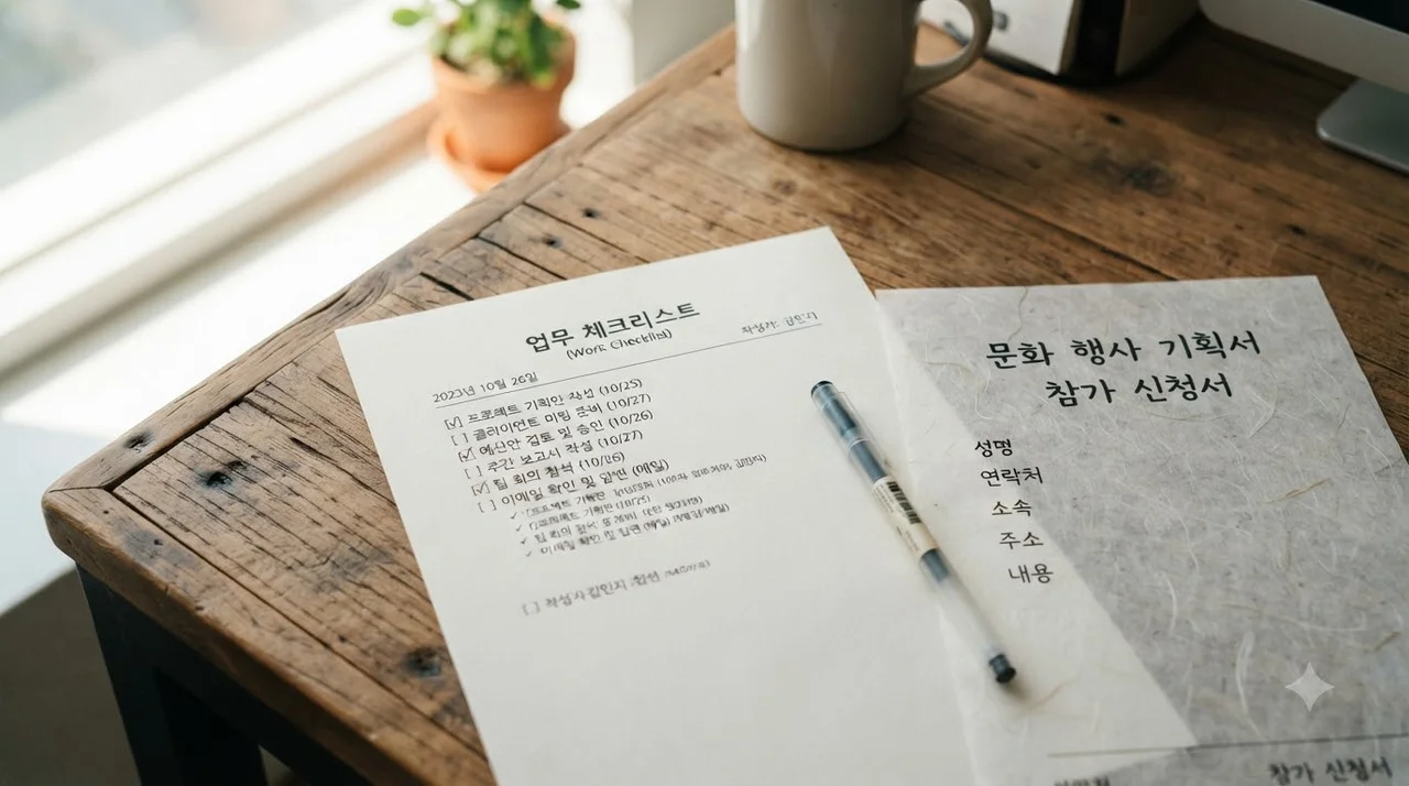 신청 시 제출 서류 및 준비 사항 체크리스트